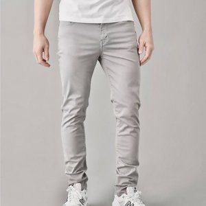 38/32 American Eagle Active Flex Skinny Chino Pants (Light Grey)